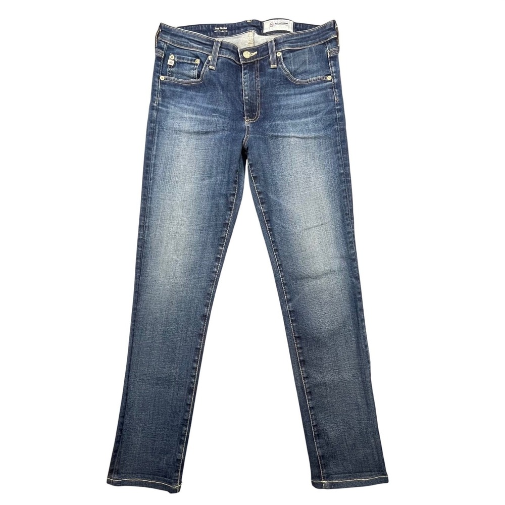 AG Blue The Prima Mid Rise Cigarette Denim Jeans Womens Size 29R